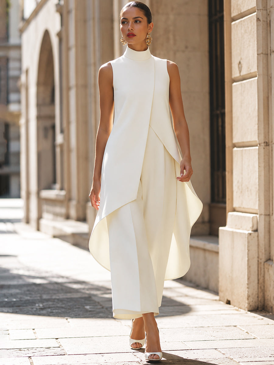 Cecilia - Full-length jumpsuit with elegant drape