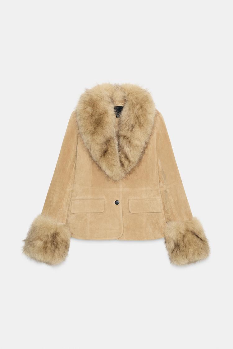 Sophie Camel Fur Coat