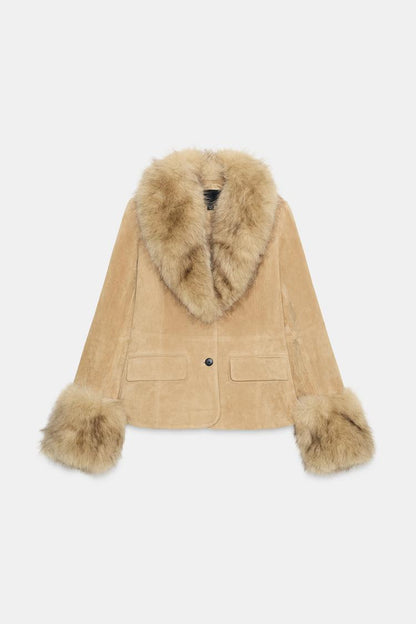 Sophie Camel Fur Coat