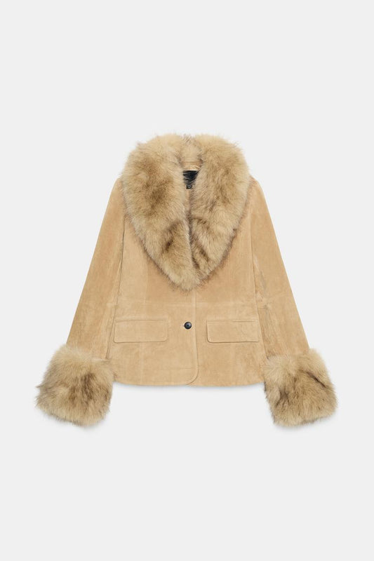 Sophie Camel Fur Coat