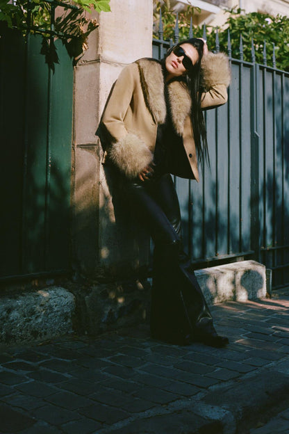 Sophie Camel Fur Coat