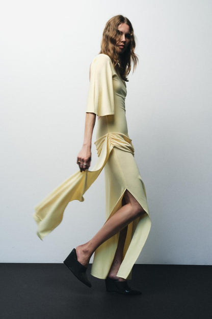 Meravant Celeste Drape Dress