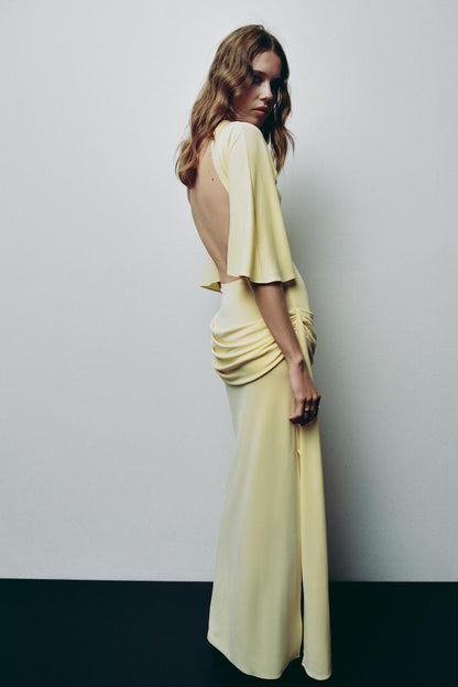 Meravant Celeste Drape Dress