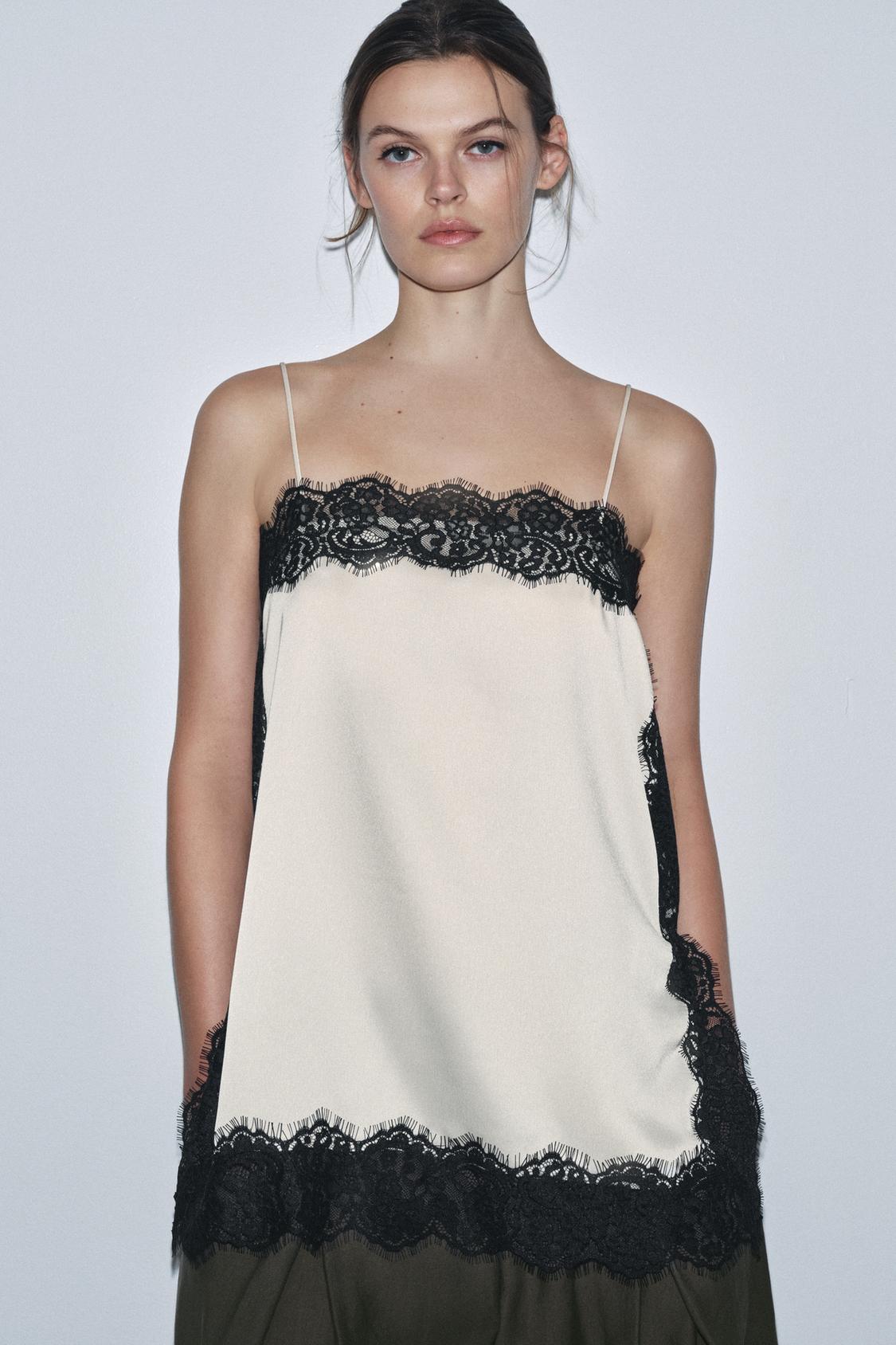 Mia - Lace Satin Cami