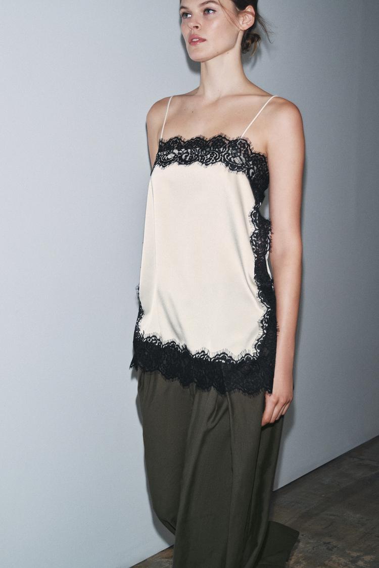 Mia - Lace Satin Cami
