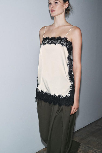 Mia - Lace Satin Cami