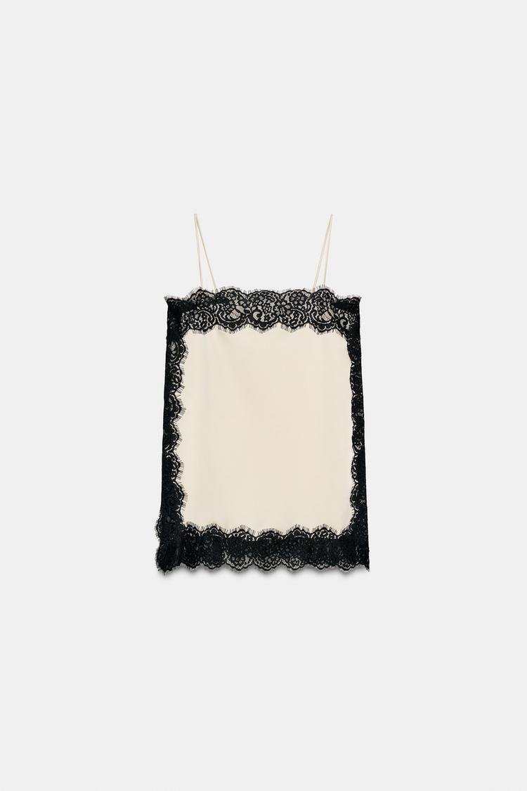 Mia - Lace Satin Cami