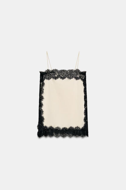 Mia - Lace Satin Cami