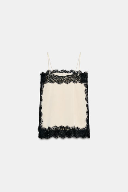 Mia - Lace Satin Cami