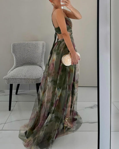 Gemma - Enchanted maxi dress with floral motif