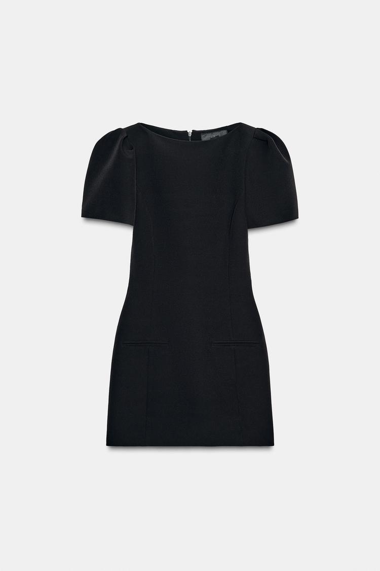 Sculpted Puff Sleeve Dress