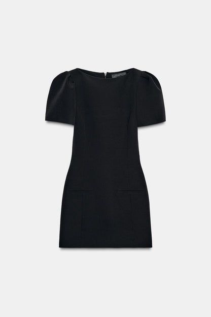 Sculpted Puff Sleeve Dress
