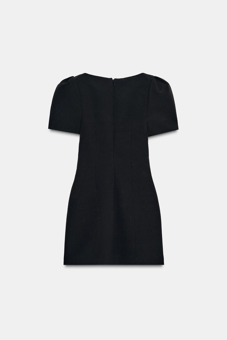 Sculpted Puff Sleeve Dress