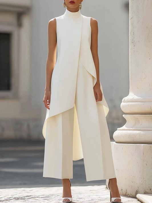 Cecilia - Full-length jumpsuit with elegant drape