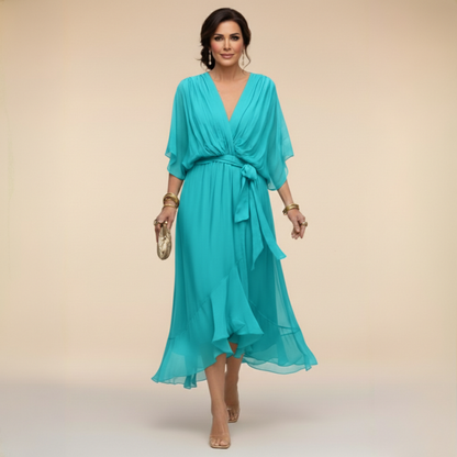 Florence - Elegant Maxi Dress with V-neck