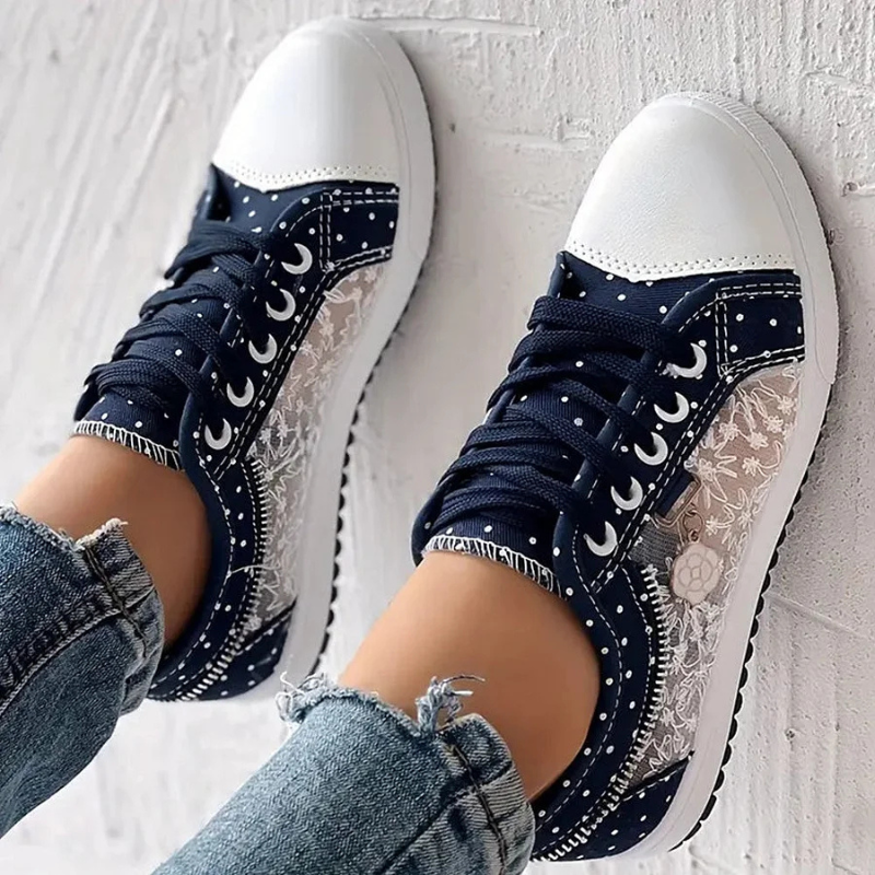 Lotte - Elegant women's sneakers with floral details