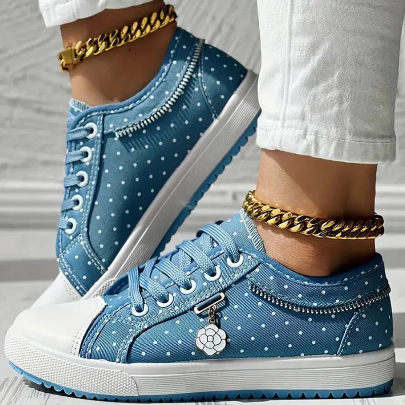 Lotte - Elegant women's sneakers with floral details