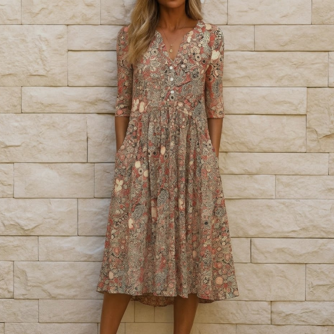 Iris - Elegant Dress with V-Neck