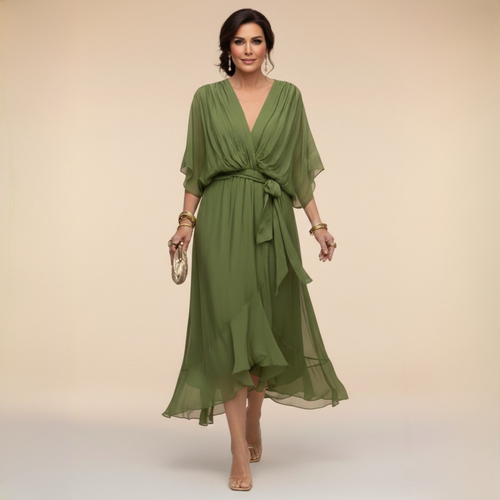 Florence - Elegant Maxi Dress with V-neck