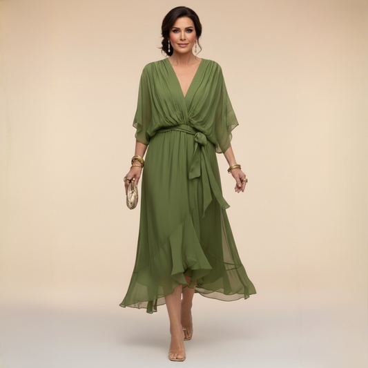 Florence - Elegant Maxi Dress with V-neck