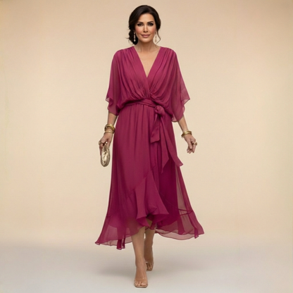 Florence - Elegant Maxi Dress with V-neck