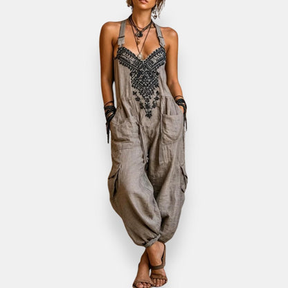 Maria - Embroidered Bohemian Jumpsuit
