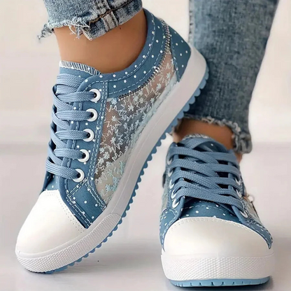 Lotte - Elegant women's sneakers with floral details