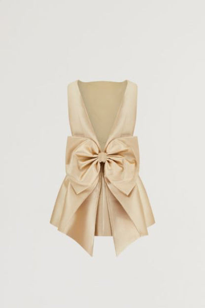 Back Bow Mini Dress