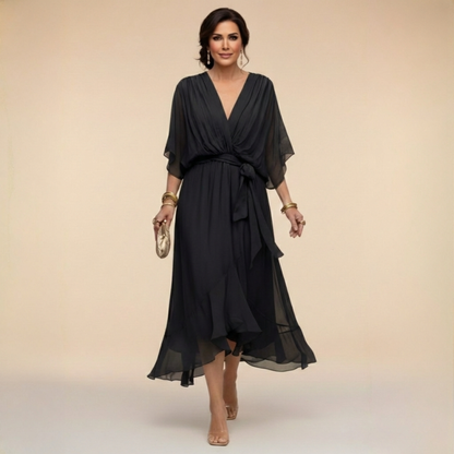 Florence - Elegant Maxi Dress with V-neck