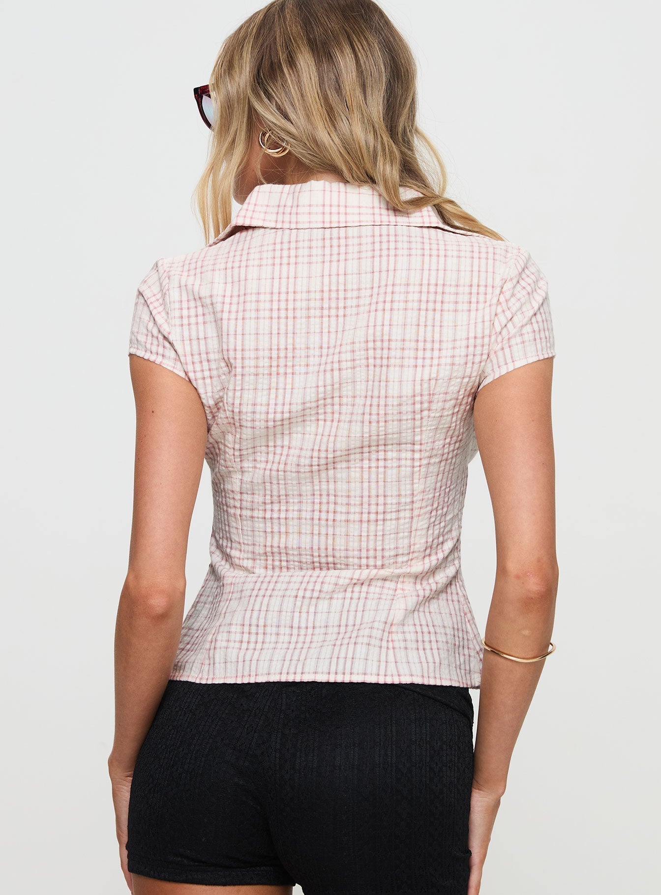 Mirelle | Pink Checked Top