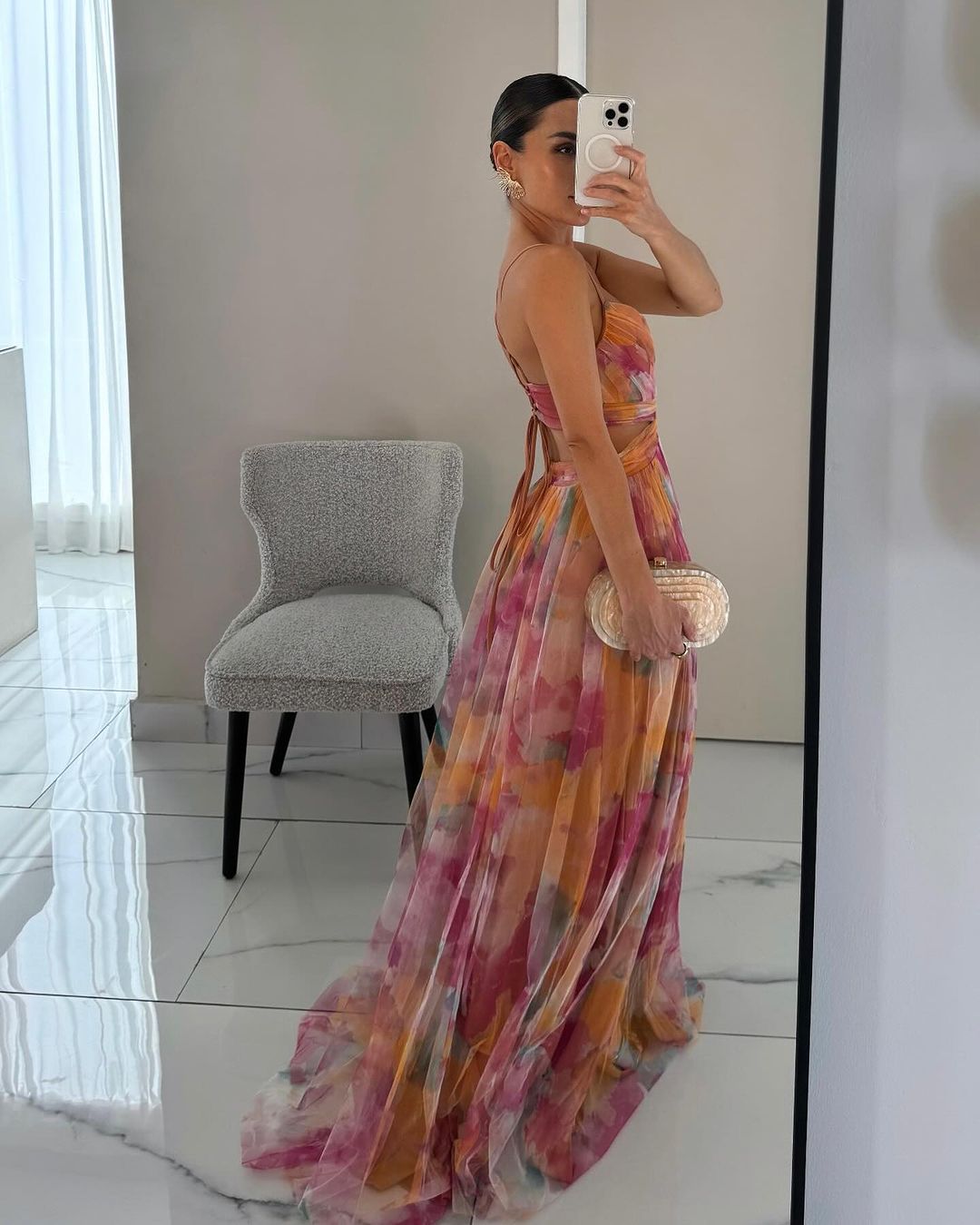 Gemma - Enchanted maxi dress with floral motif
