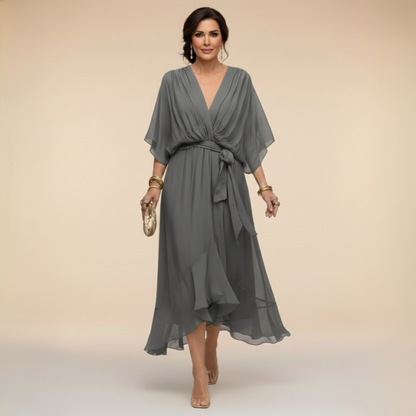Florence - Elegant Maxi Dress with V-neck