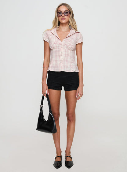 Mirelle | Pink Checked Top
