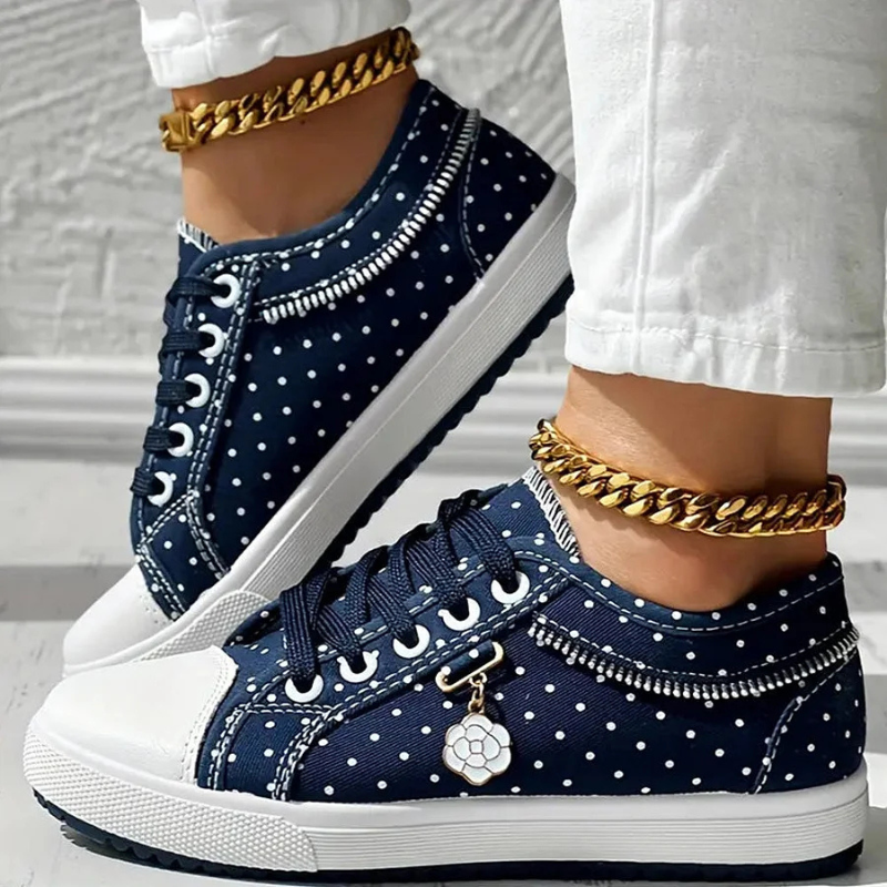 Lotte - Elegant women's sneakers with floral details