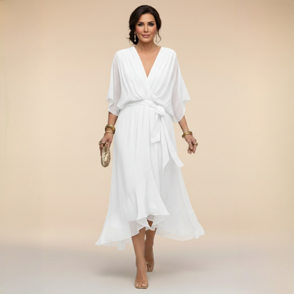 Florence - Elegant Maxi Dress with V-neck