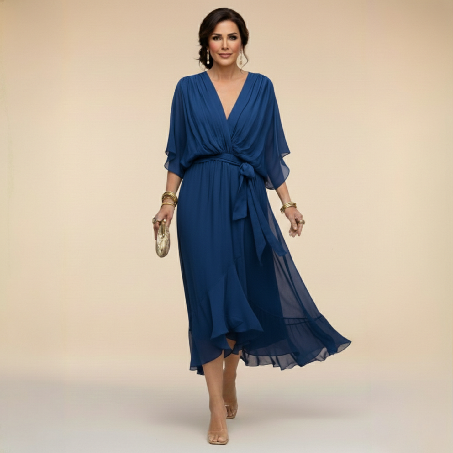 Florence - Elegant Maxi Dress with V-neck