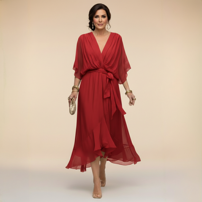 Florence - Elegant Maxi Dress with V-neck