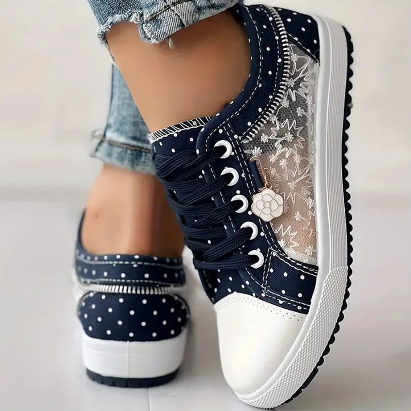 Lotte - Elegant women's sneakers with floral details