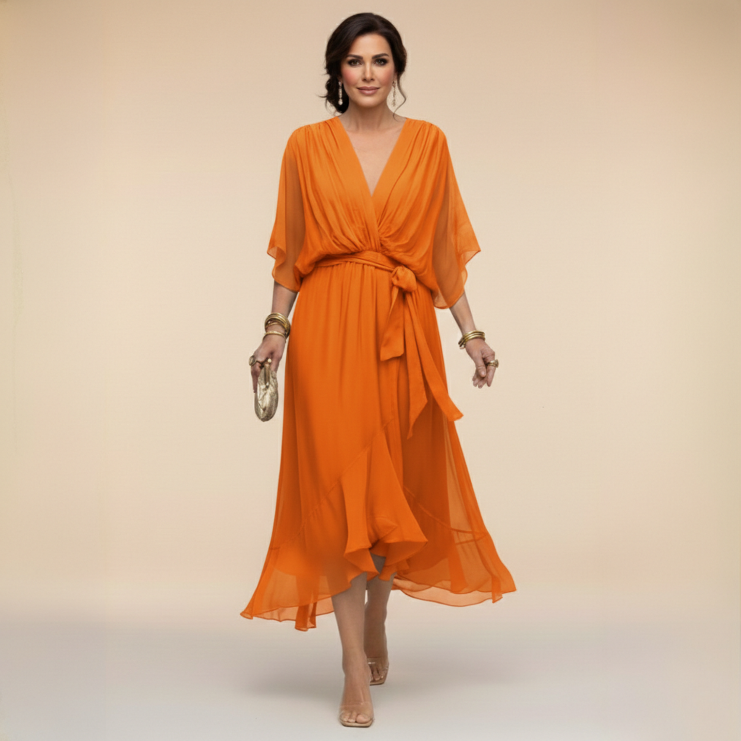 Florence - Elegant Maxi Dress with V-neck