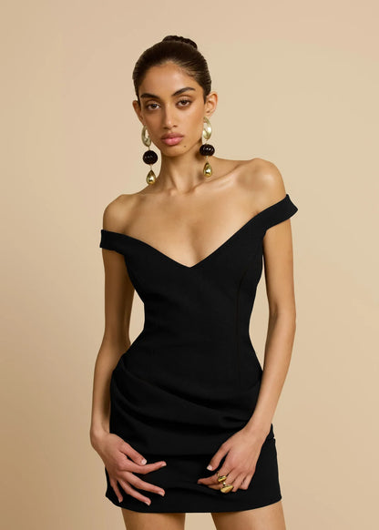 Midnight Sculpted Mini Dress