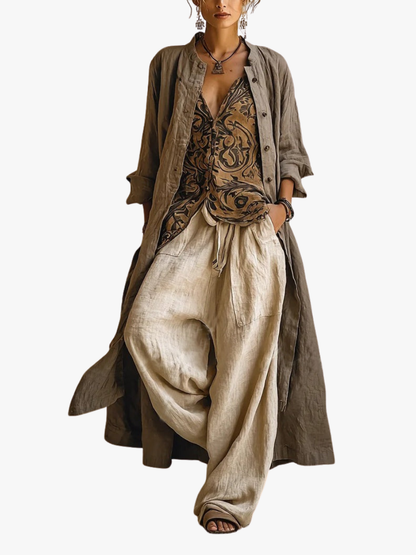 Georgina - Three-Piece Linen Set