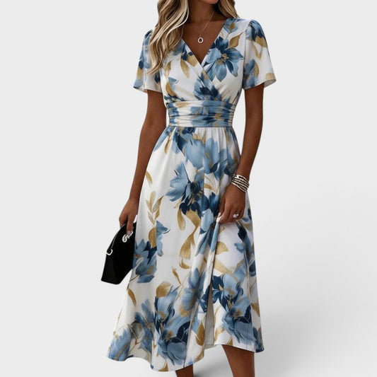 Ivy - Floral Wrap Midi Dress