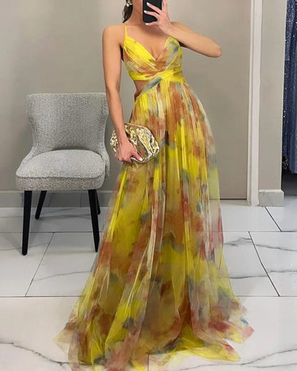 Gemma - Enchanted maxi dress with floral motif