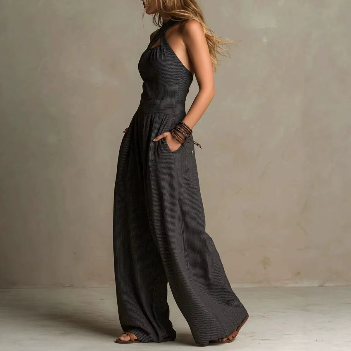 Isla - Elegant Jumpsuit with a Criss-Cross Neckline