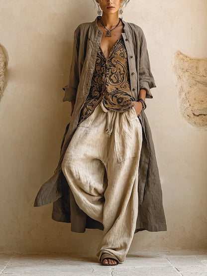 Georgina - Three-Piece Linen Set