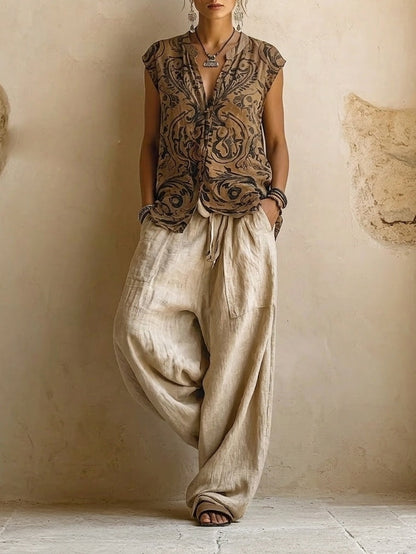 Georgina - Three-Piece Linen Set