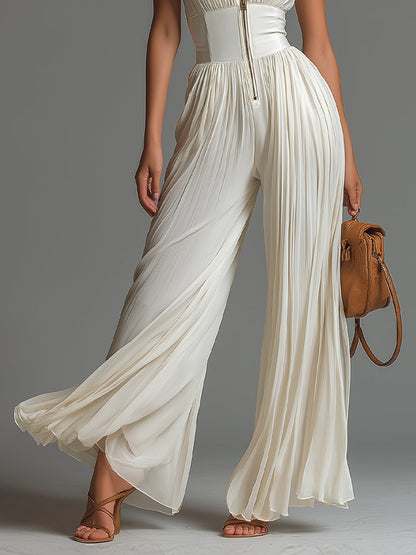 Maisie - Pleated Chiffon Jumpsuit