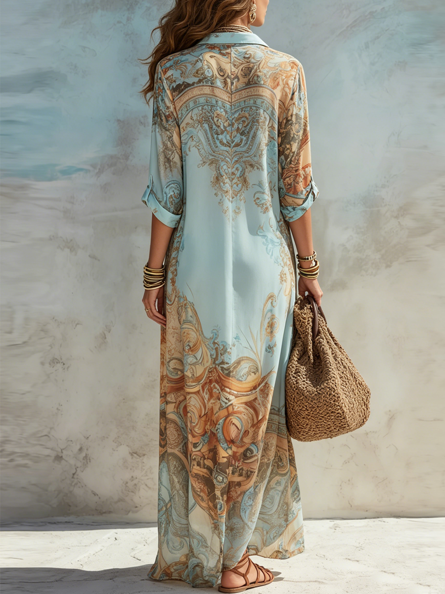 Violet - Mediterranean Shirt Dress