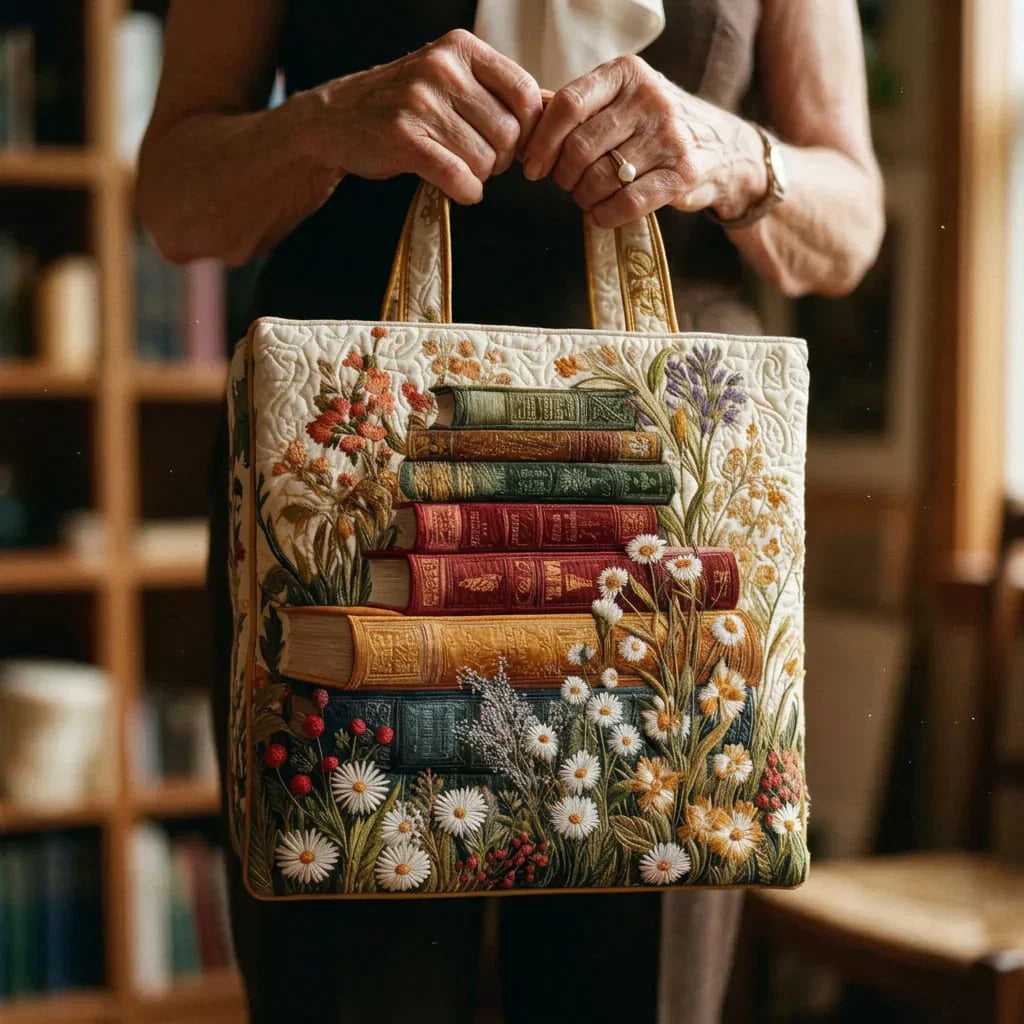 Artisanal quilted bag - Floral pattern