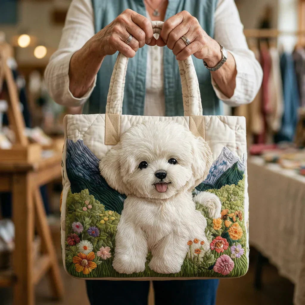 Handmade quilted bag - Enchanted Dog